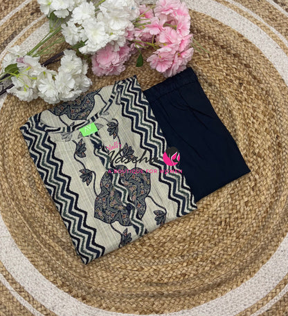Ready Made - Top & Bottom(2pc) Co-Ord Set  - VVRMS021