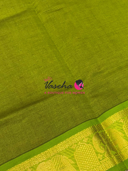 Semi Silk Cotton Saree | Small Leaf Butta Design |VVSSC010