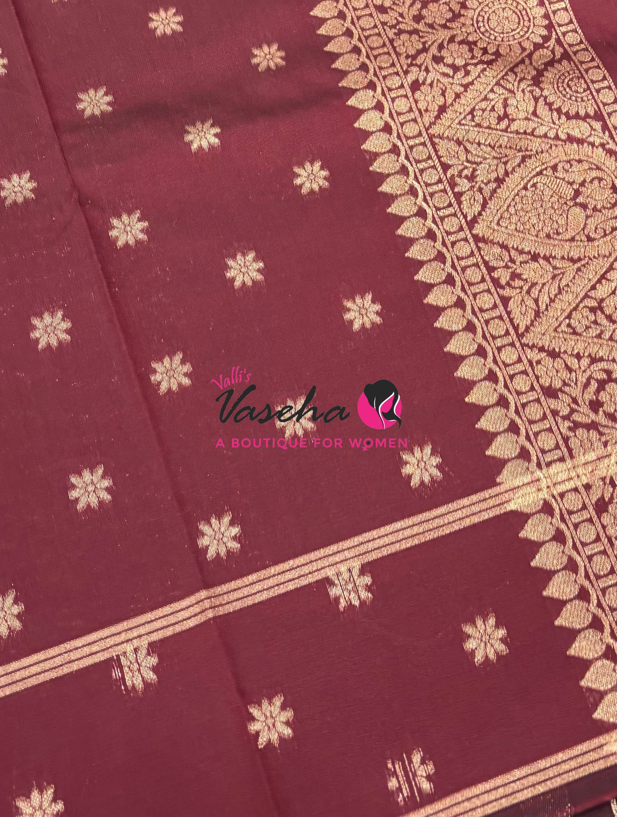 Semi Soft Silk  - Maroon Shade - VVSSS041