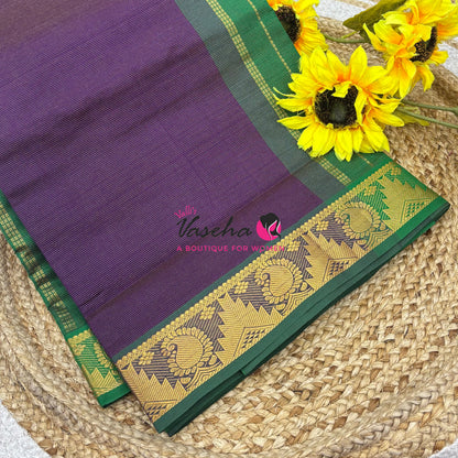 9 Yards |Semi Silk Cotton Saree | Vairavoosi  Design | VV9YSS001