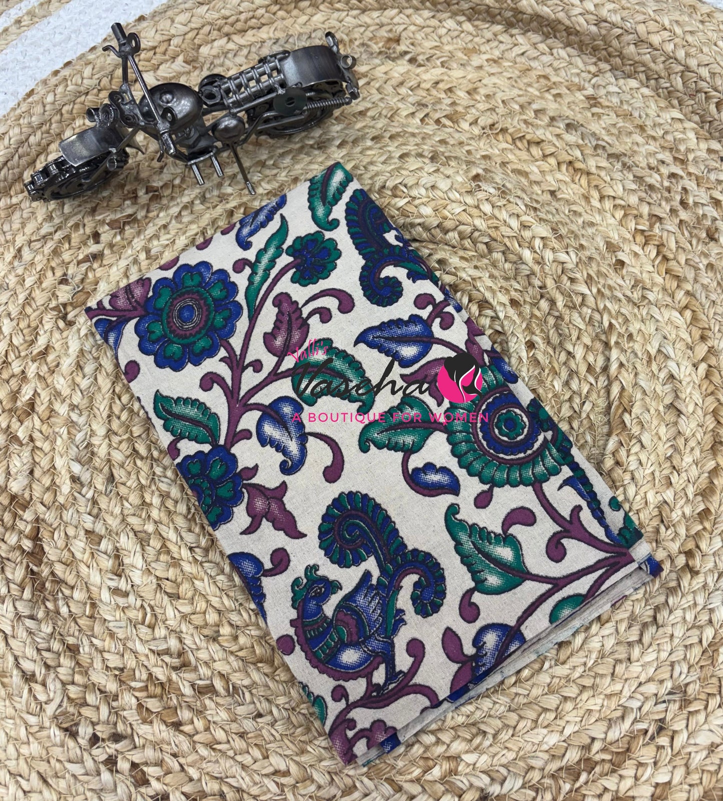 Blouse Bit - Pack Of 10pcs - Assorted Designs - Cotton - Kalamkari - 1 mtr - VVBB002