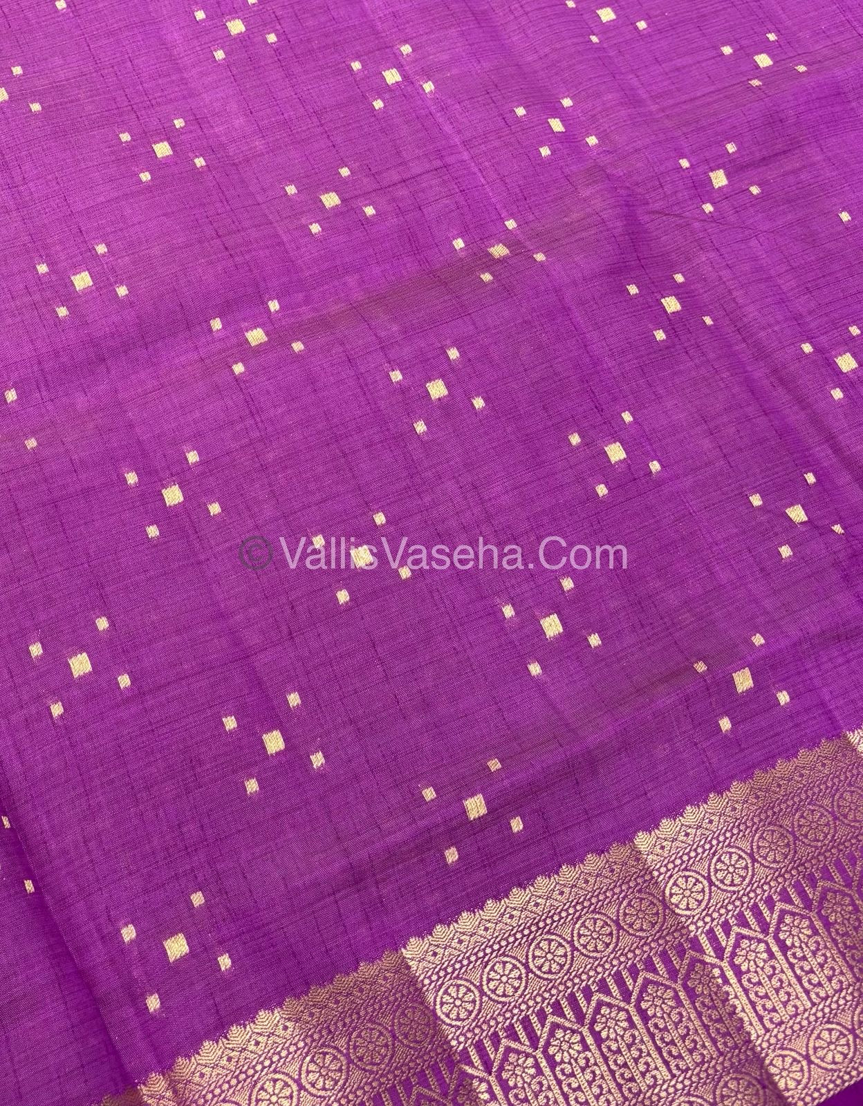 Semi Tussar Silk - Grand Pallu  - Purplish Pink Shade - VVSTS031