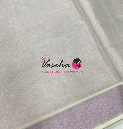 Kerala Tissue Saree - Lilac - VVKCS031