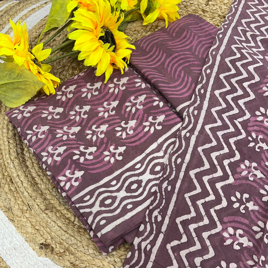 Pure Mul Mul Cotton - Bagru/ Dabu Print - VVUSM002