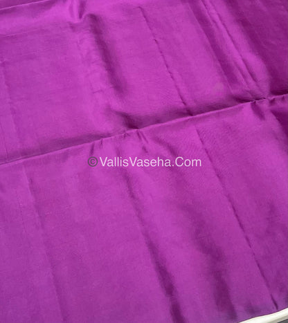 Pure Soft Silk Saree - Pink & Purple - VVPSS047