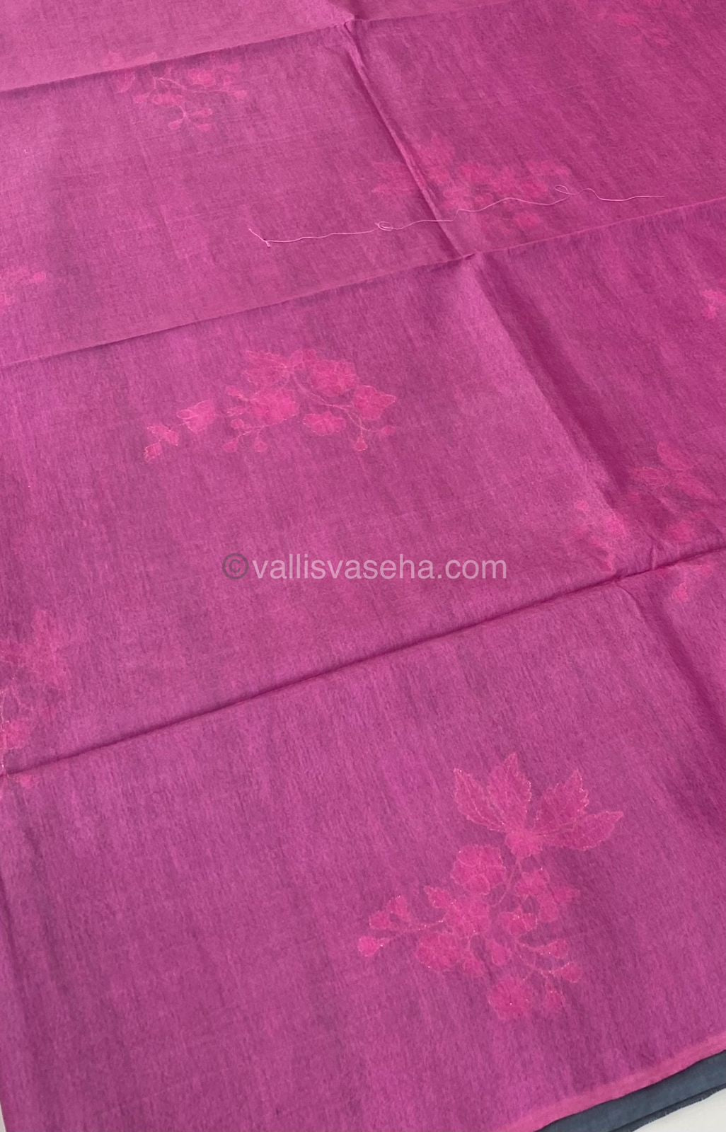 Bhagalpuri Silk - Embroidered - Grey & Pink - VVBS001