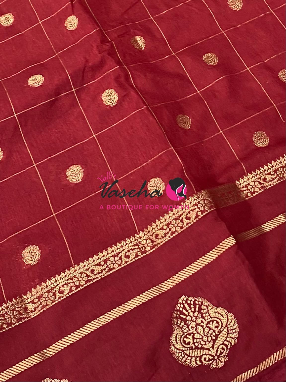 Semi Tussar Silk Saree | Maroon Shade |VVSTS060
