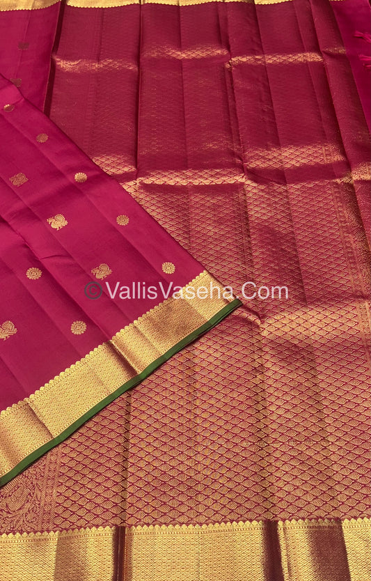 Pure Kanchipuram Silk Saree - Maroonish Red Shade - VVPS011