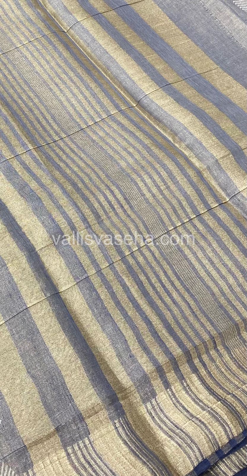 Semi Tussar Silk - Grey Shade - VVSTS001