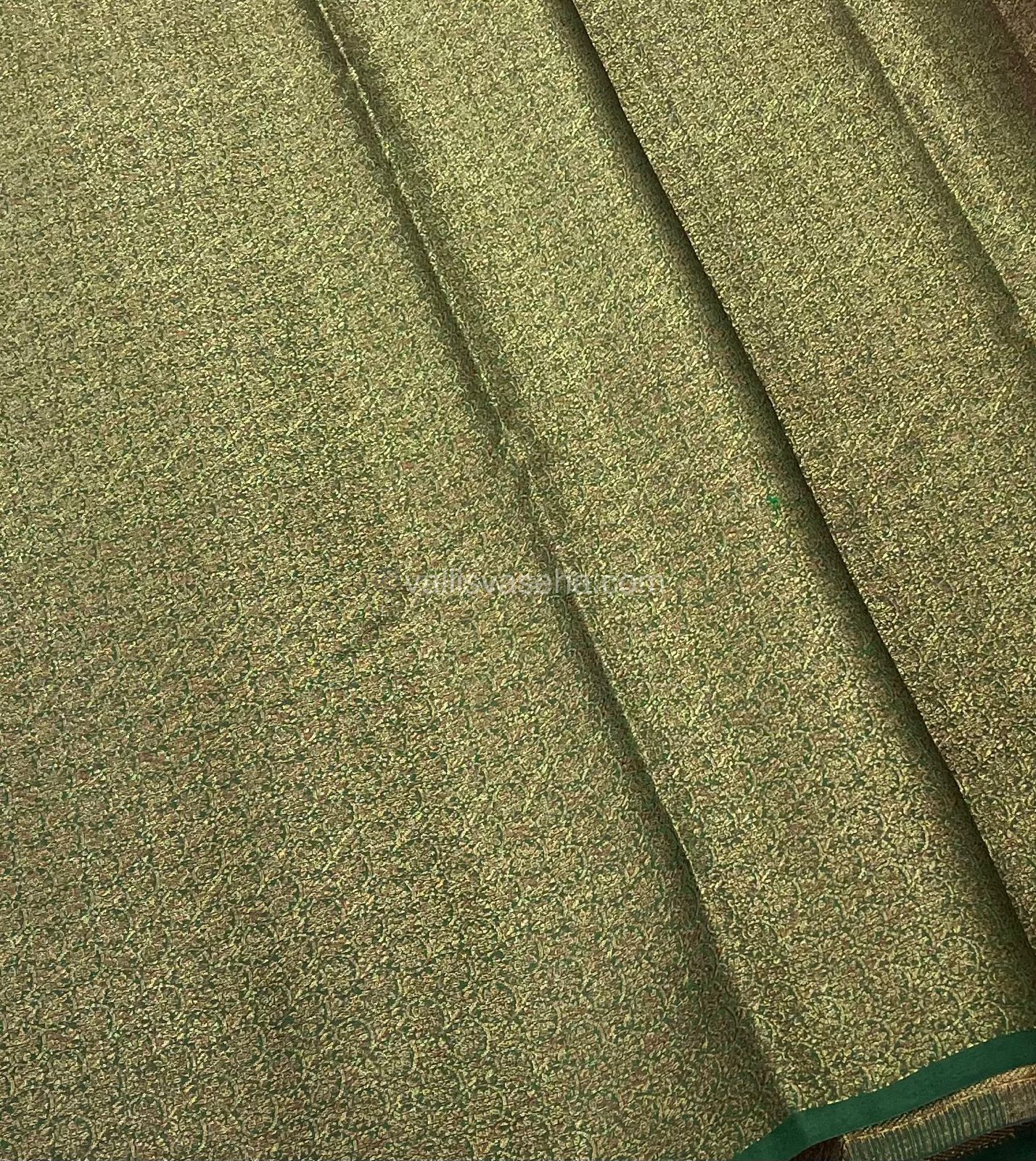 Bamboo Silk Saree - Deep Dusty Wine with Green Shade - VVBSS001