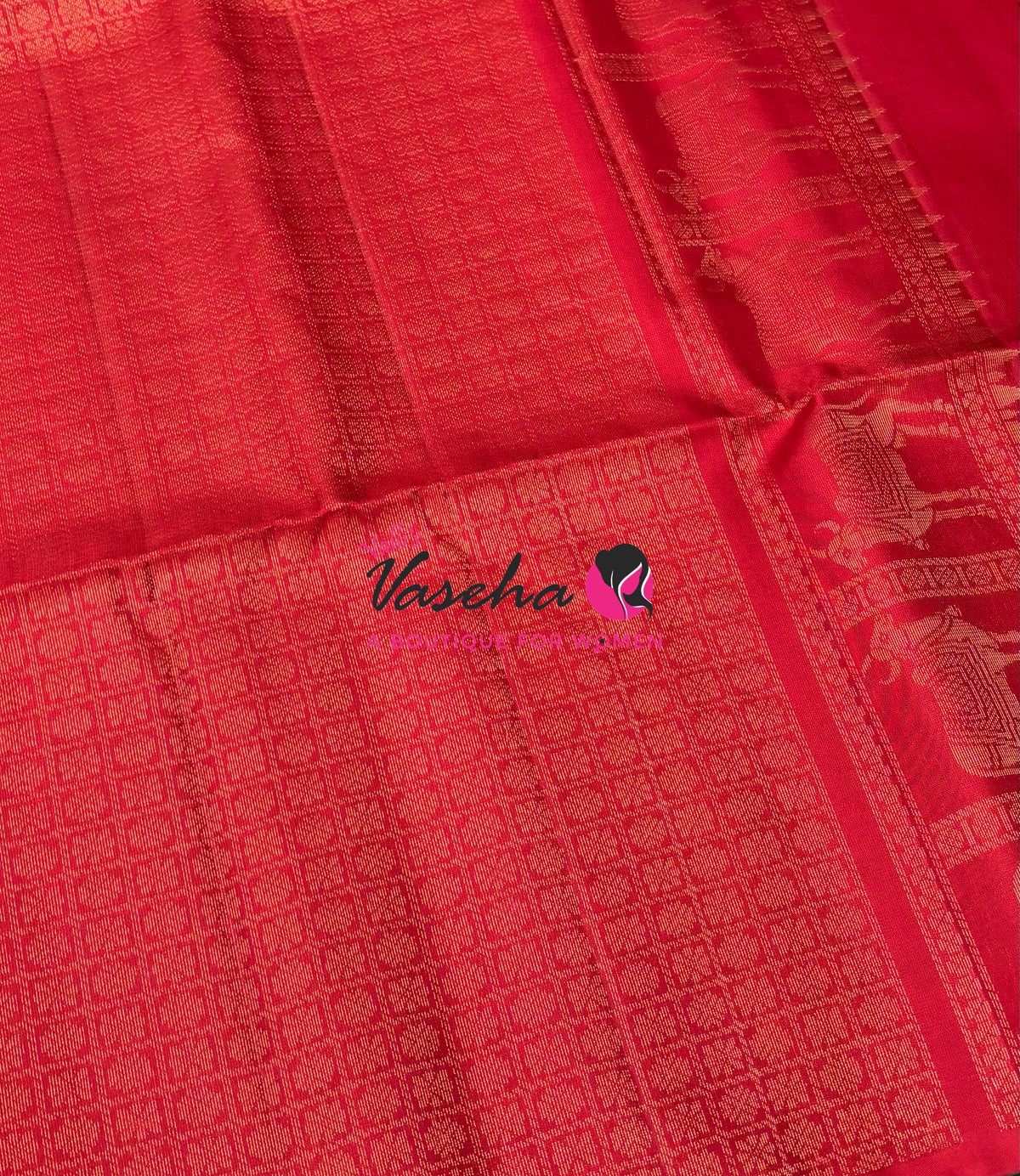 Pure Soft Silk Saree  - Border Less  - Red Shade - VVPSS102