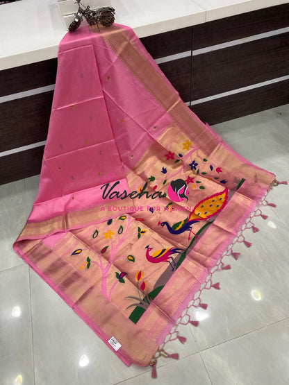 Semi Raw silk - Pink Shade - VVRS010