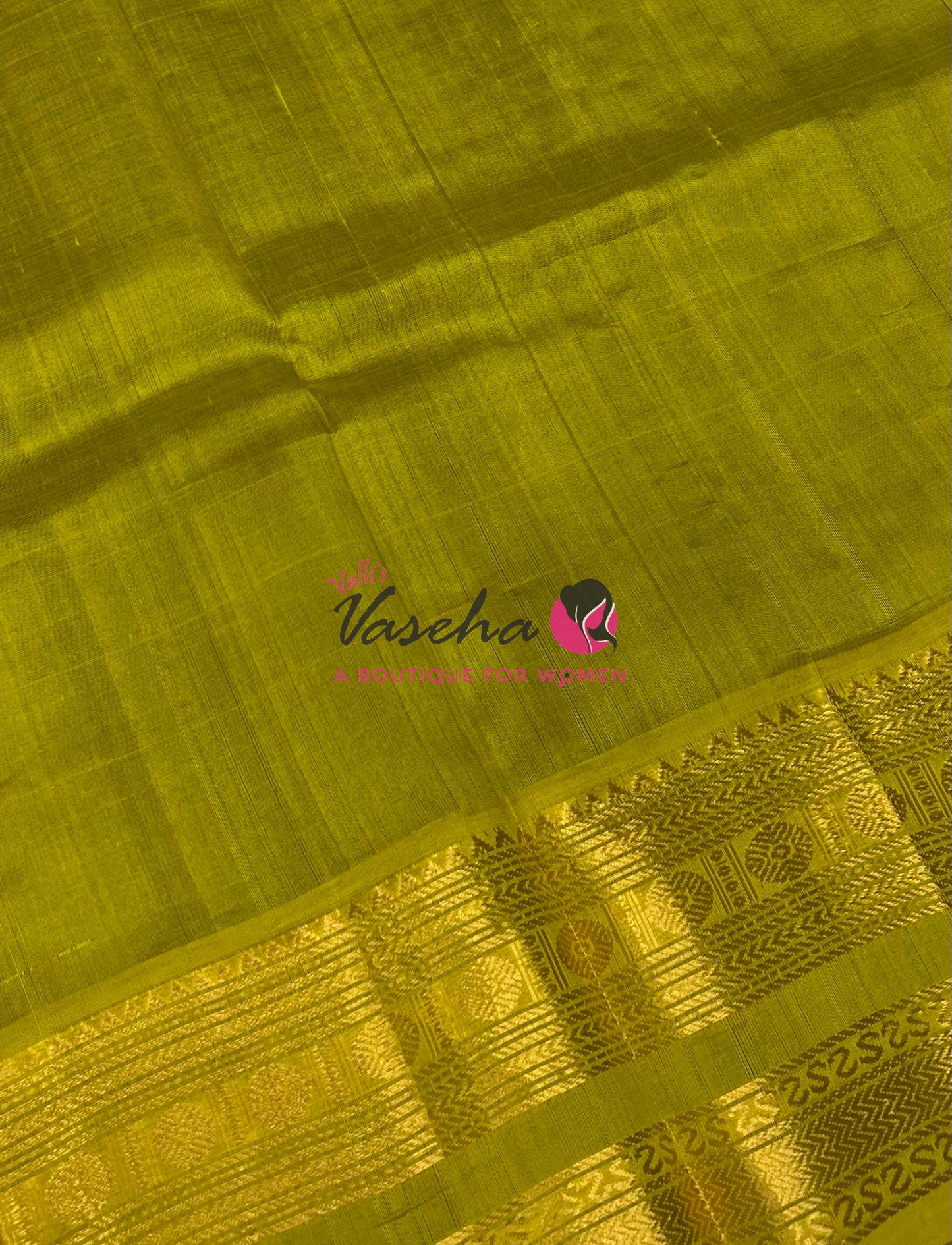 Pure Silk Cotton Saree | Blue With Lemon Yellow Shade |Lakshadeepam Design VVPLD002