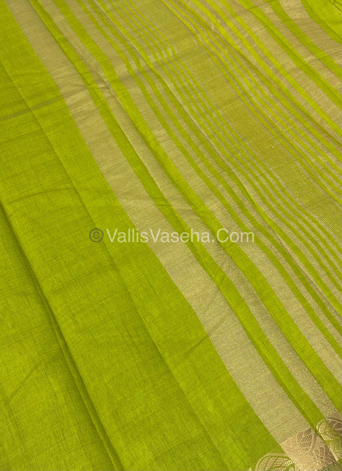 Semi Tussar Silk - Mehandhi Green Shade - VVSTS003