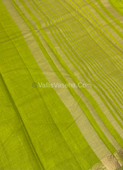 Semi Tussar Silk - Mehandhi Green Shade - VVSTS003