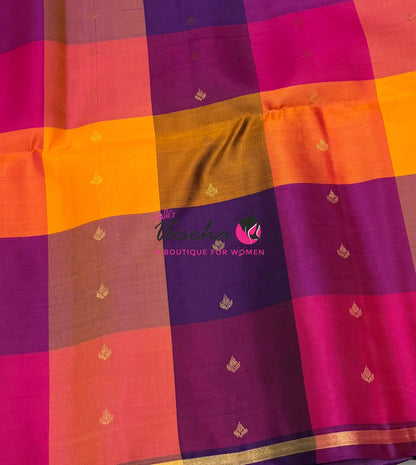 Pure Soft Silk Saree - Partly Pallu -  Half & Half Saree - VVPSS088