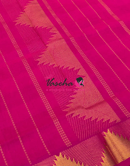 Semi Silk Cotton Saree |  Pazhum Pazhamum Checks Design |VVSSC018
