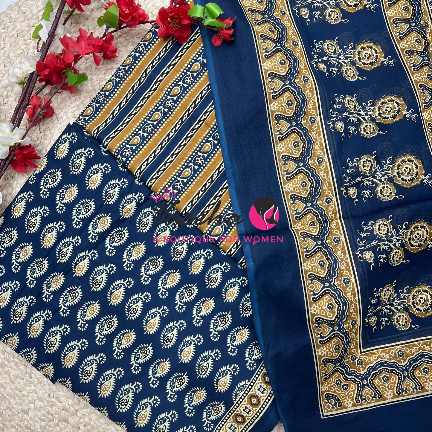 Pure Mul Mul Cotton | Unstitched Material | VVUSM079