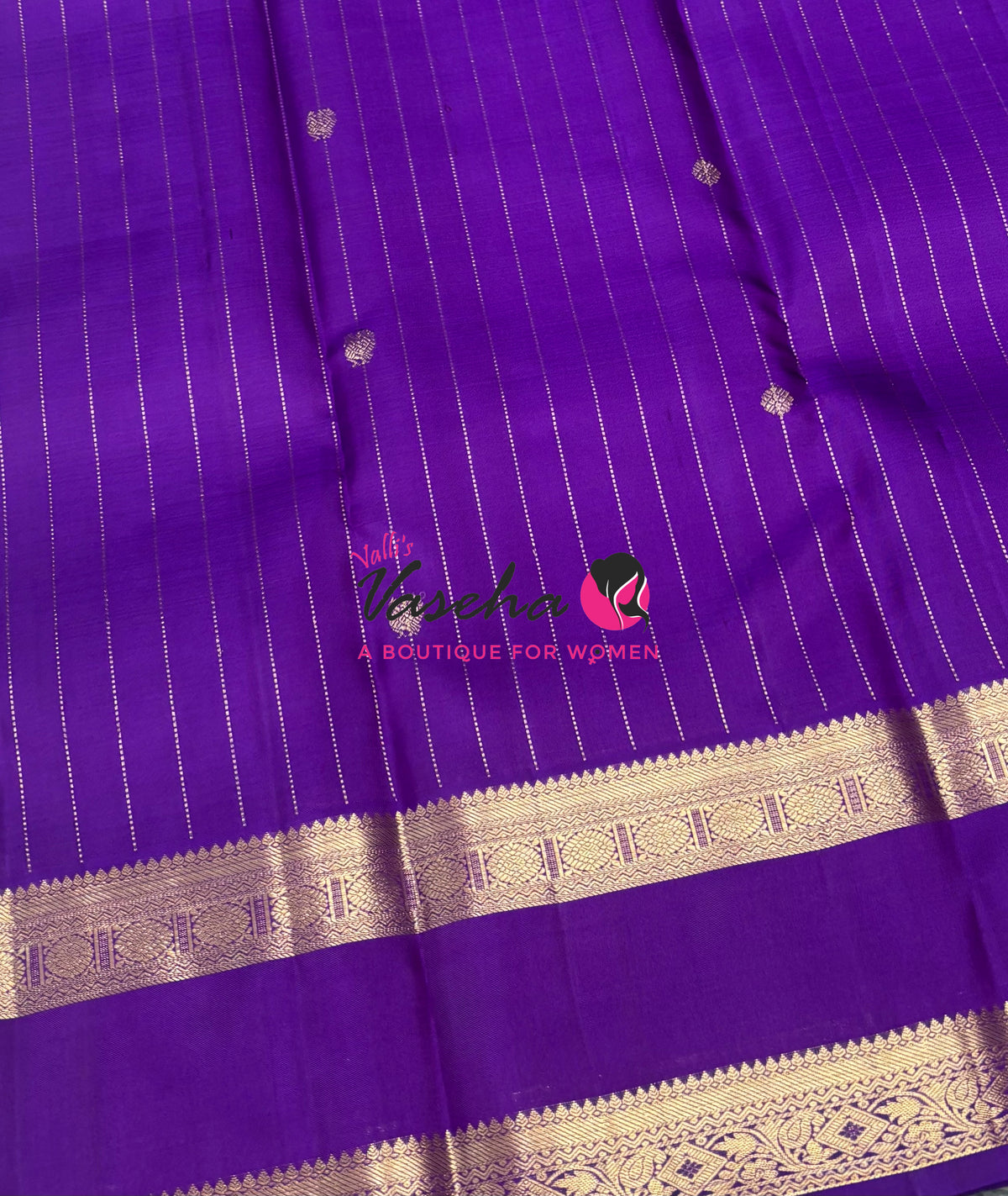 Pure Kanchipuram Silk Saree - Vairavoosi Design  - Purple Shade - VVPS096