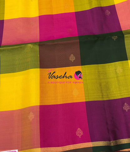 Pure Soft Silk Saree - Partly Pallu -  Half & Half Saree - VVPSS088