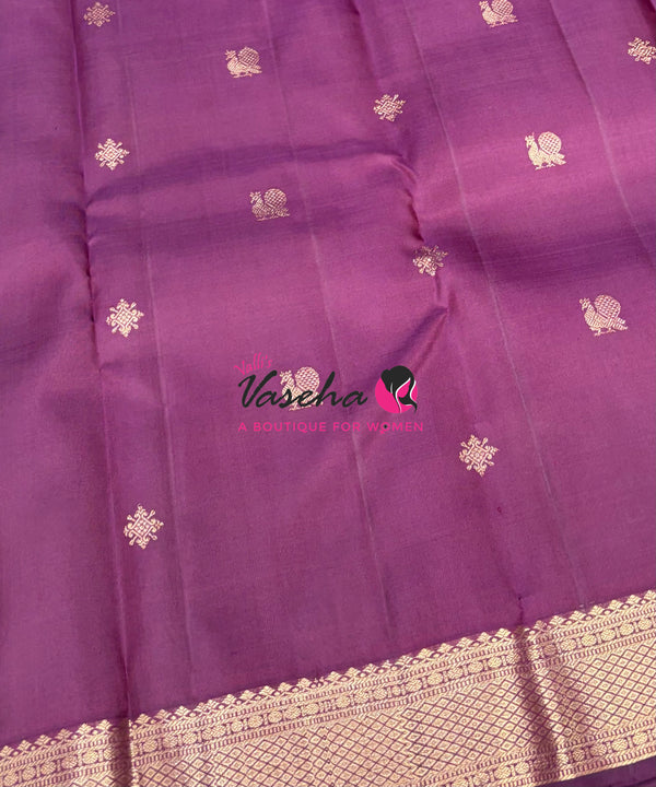 Pure Kanchipuram Silk Saree -Shade Of Brown Wine - 2 - VVPS093