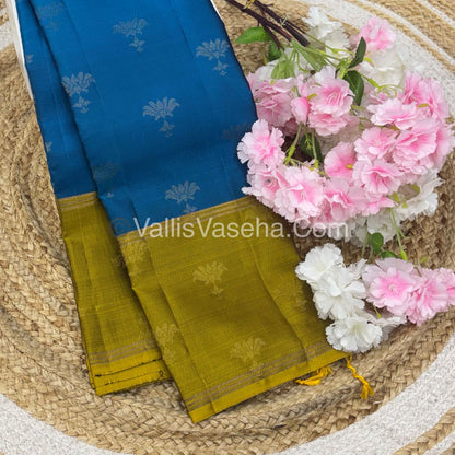 Half Mix - Pure Soft Silk Saree - Long Retta Petta Border with Butta - VVPSS075