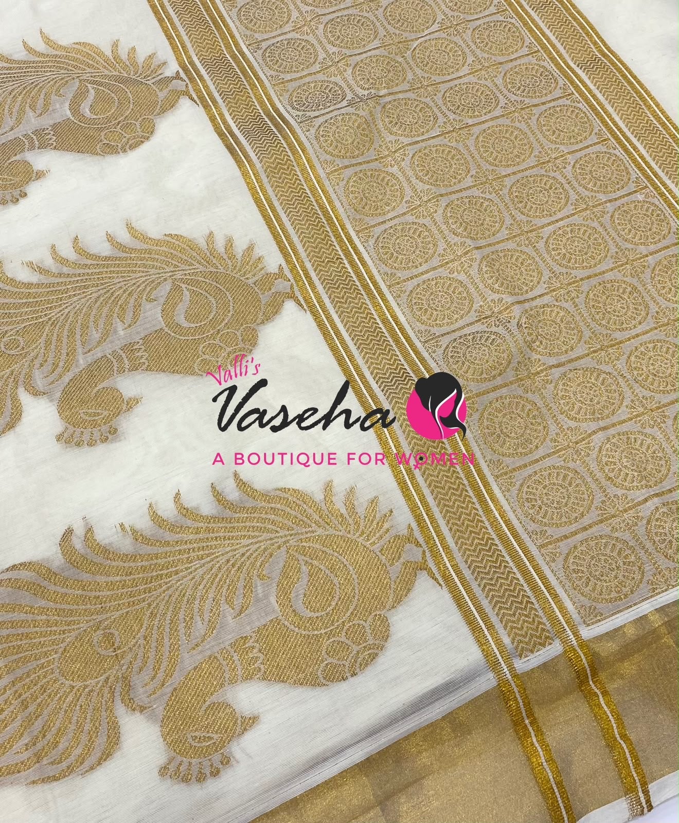 Kerala Cotton Saree - VVKCS029