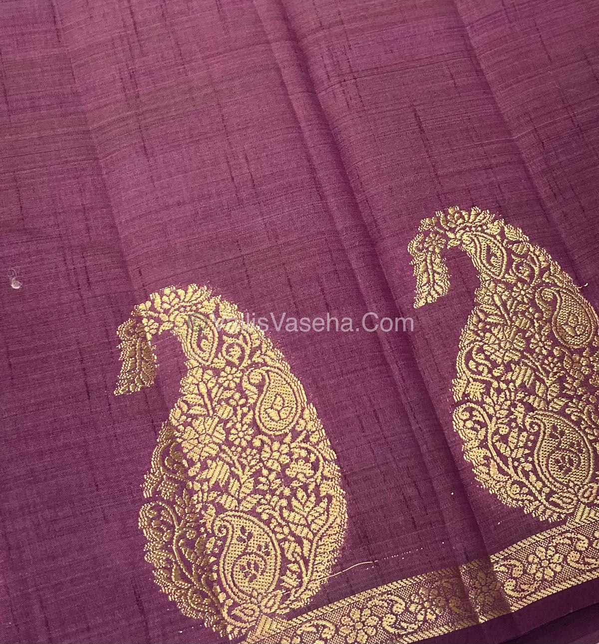 Semi Tussar Silk - Small Mango - Wine Shade - VVSTS002