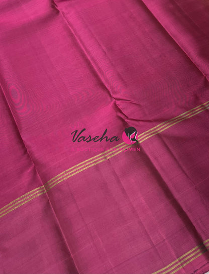 Half Mix - Pure Soft Silk Saree - Long Retta Petta Border with Butta - VVPSS084