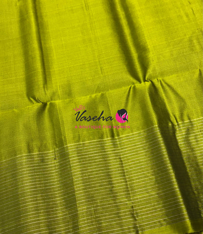 Pure Soft Silk Saree - Purplish Pink & Green Shade - VVPSS117