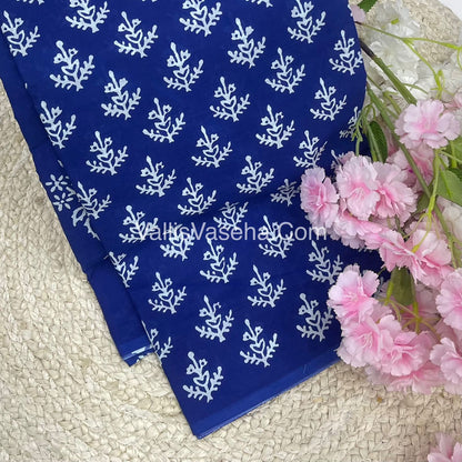 Pure Soft Mul Mul Cotton Sarees - Hand Block Prints - VVMMC008