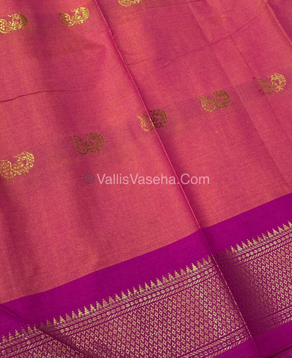Semi Silk -  Lemon Yellow with Pink Combo VVSS001
