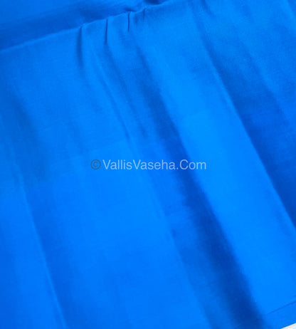 Pure Soft Silk Saree - Green With Blue Shade - VVPSS063