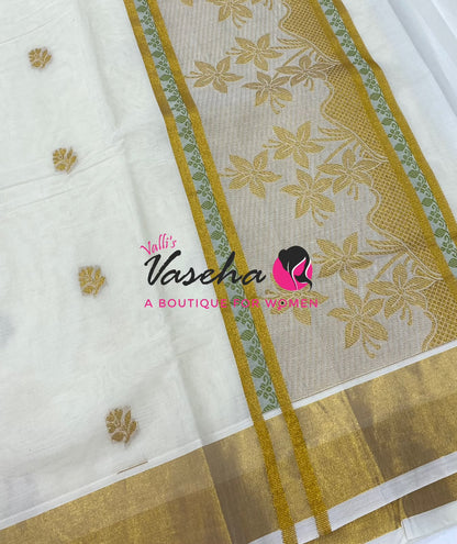 Kerala Cotton Saree - VVKCS031