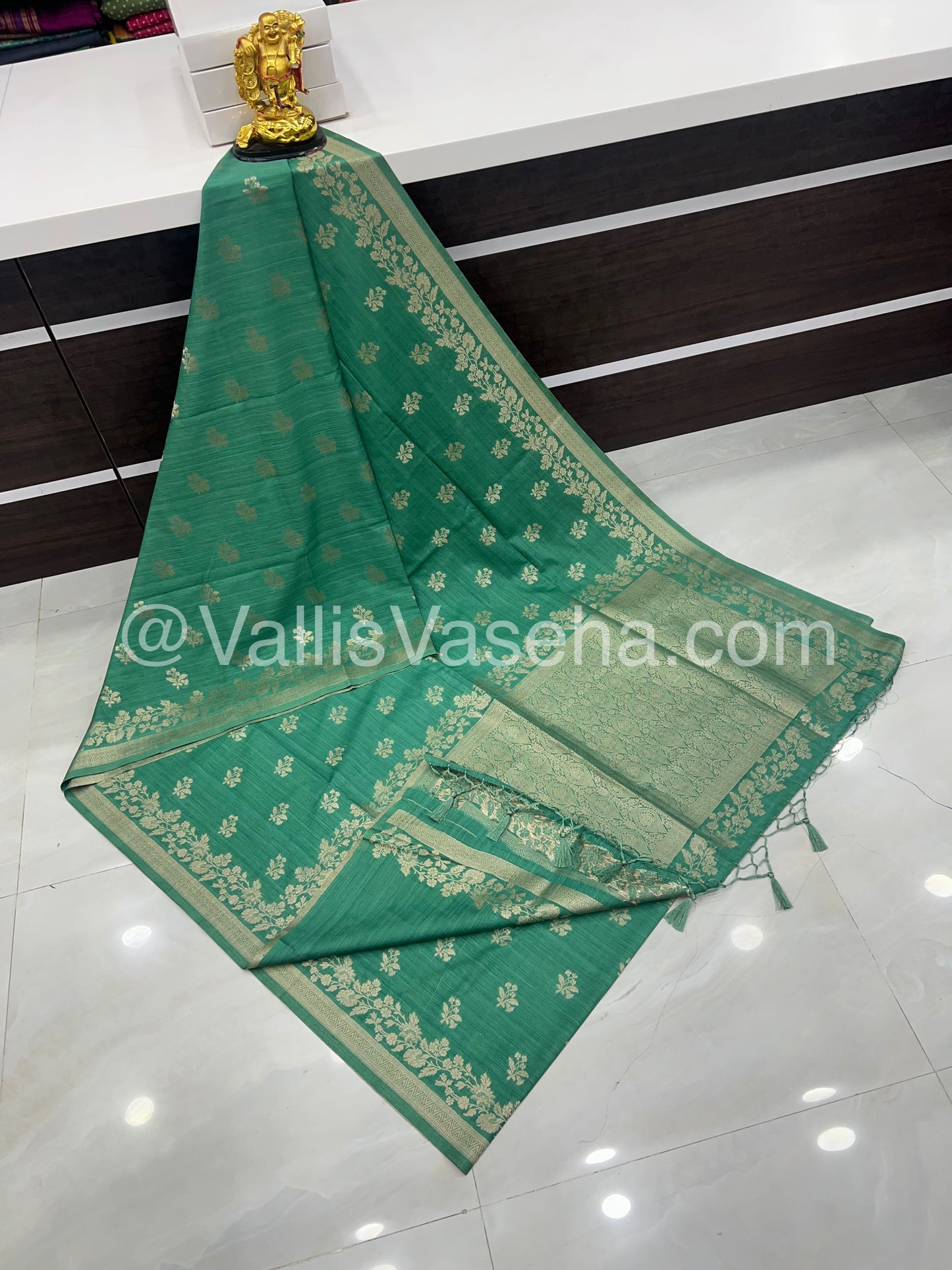 Banarasi - Heritage Silk - Semi Kathan Silk -   Pastel Green Shade - VVBHS008