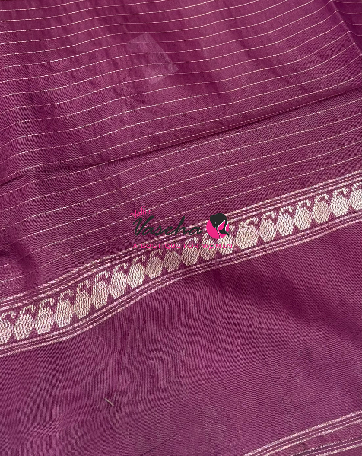Bhagalpuri Silk | Light Pink With Purple Combo | VVBS011