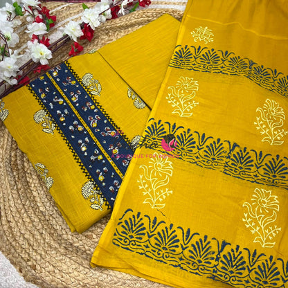 Unstitched Pure Cotton Salwar Material  | VVUSM027