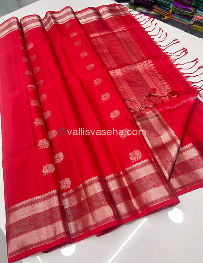 Pure Soft Silk Saree - Red Shade - VVPSS063