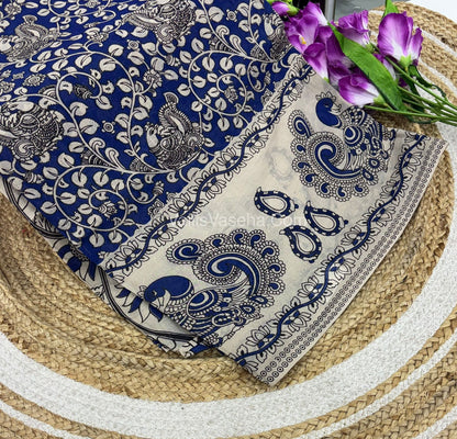 Pure Kalamkari Cotton Saree - VVPKC002