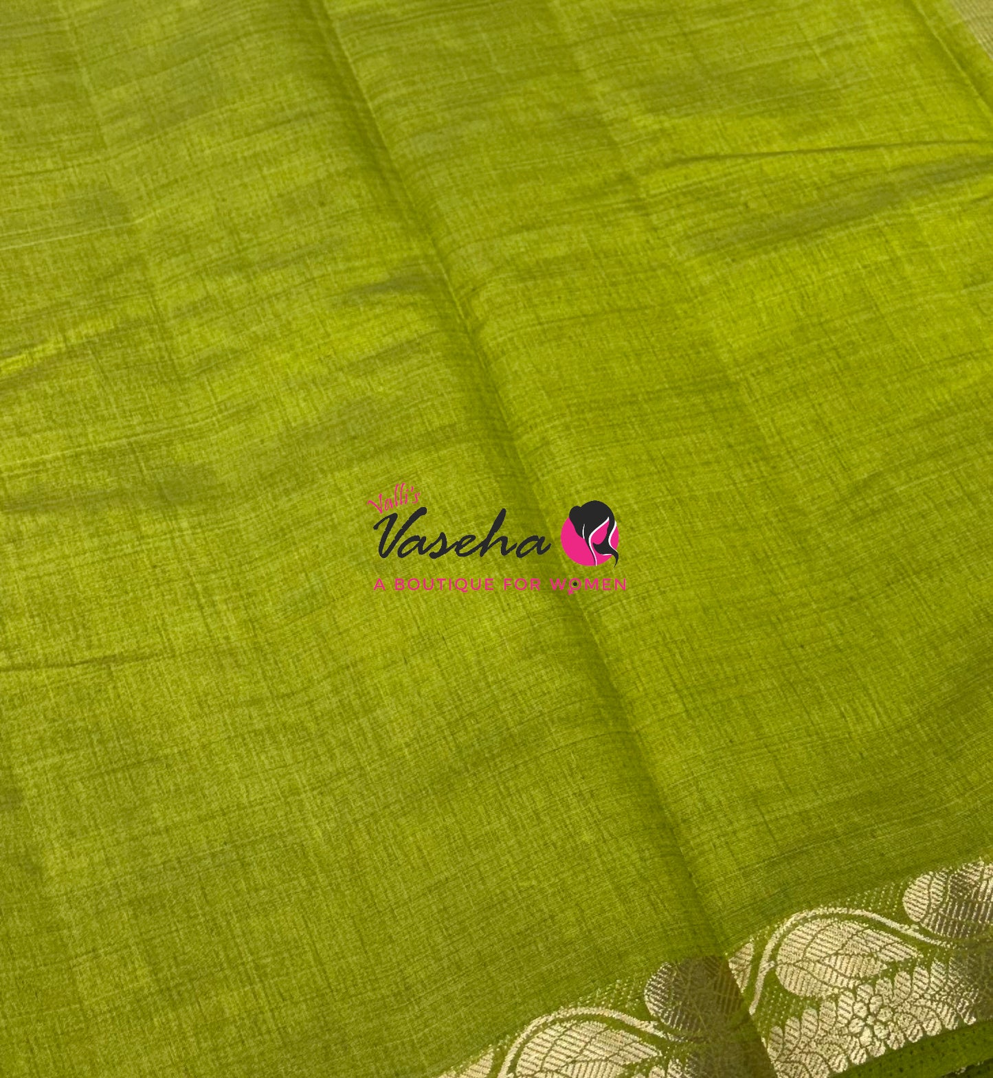 Semi Tussar Silk - Green Shade - VVSTS003