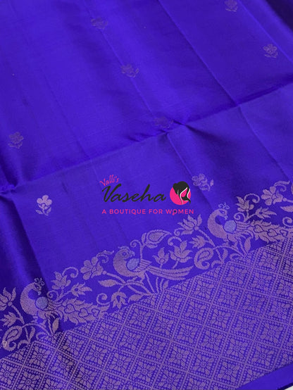 Pure Soft Silk Saree -  Blue & Green Shade - VVPSS086