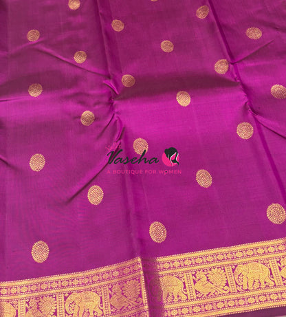 Pure Kanchipuram Silk Saree - Purple Shade - VVPS025