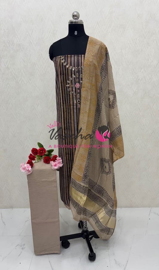 Unstitched Cotton Salwar Material  | VVUSM034