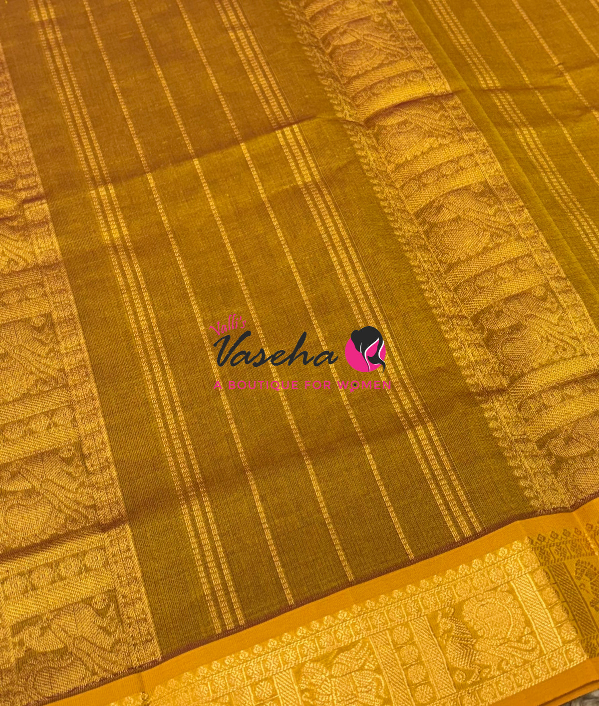 Semi Silk Cotton Saree - Checks Pattern - VVSSC019