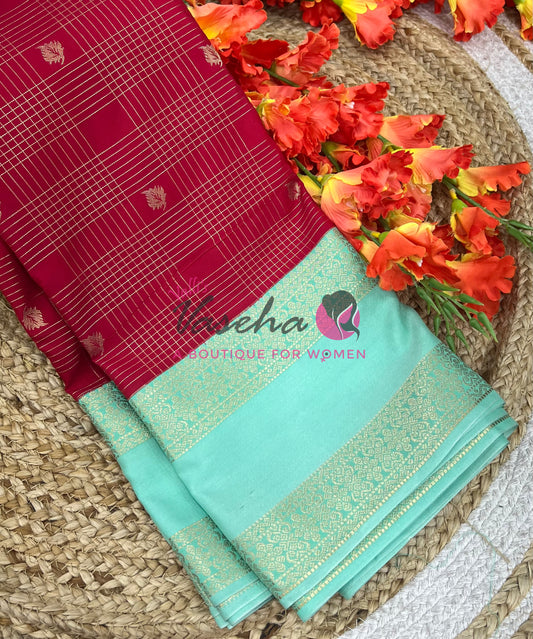Semi Bridal Kanchi Silk  - Korvai - Premium- VVSKS008