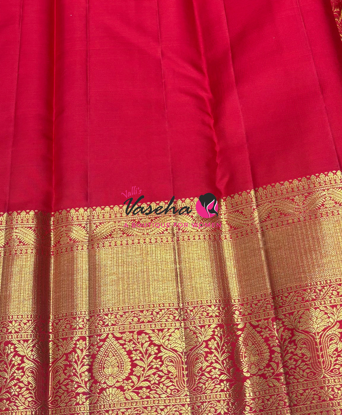 Pure Bridal Kanchipuram Silk Saree - Red Shade - VVPS092