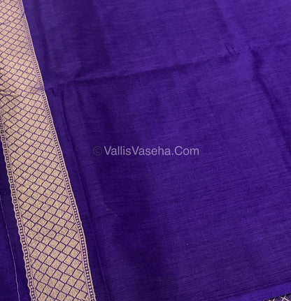 Banarasi - Heritage Silk - Semi Kathan Silk - Violetish Purple Shade - VVBHS007