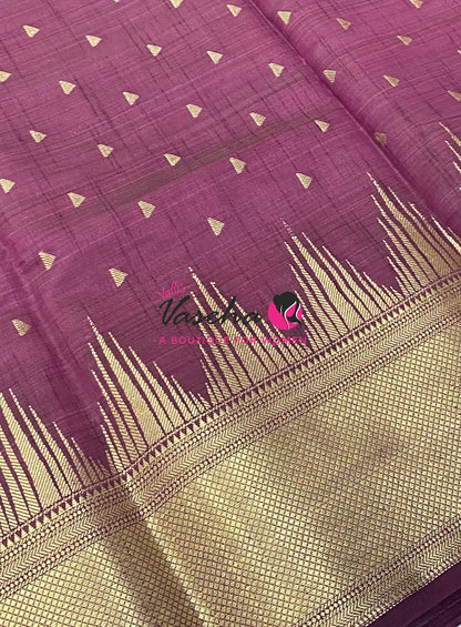 Semi Tussar Silk Saree | Wine Shade |VVSTS054