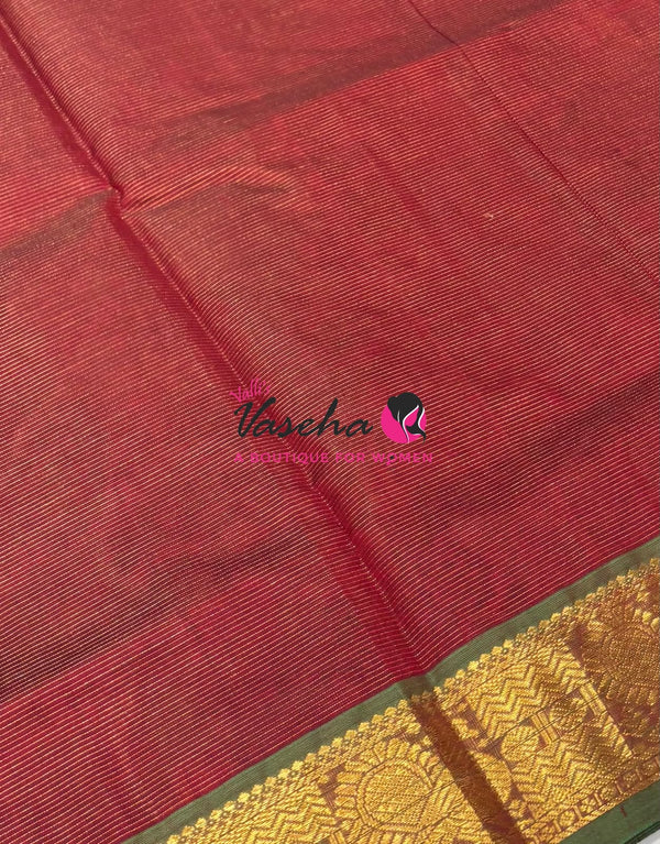 Pure Silk Cotton Saree - Vairavoosi Design - VVSCV005