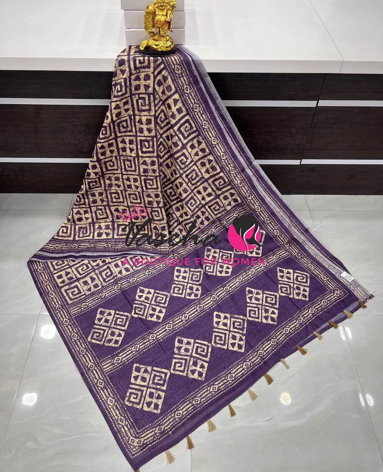 Art Tussar / Art Silk - Purple Shade - VVATS002